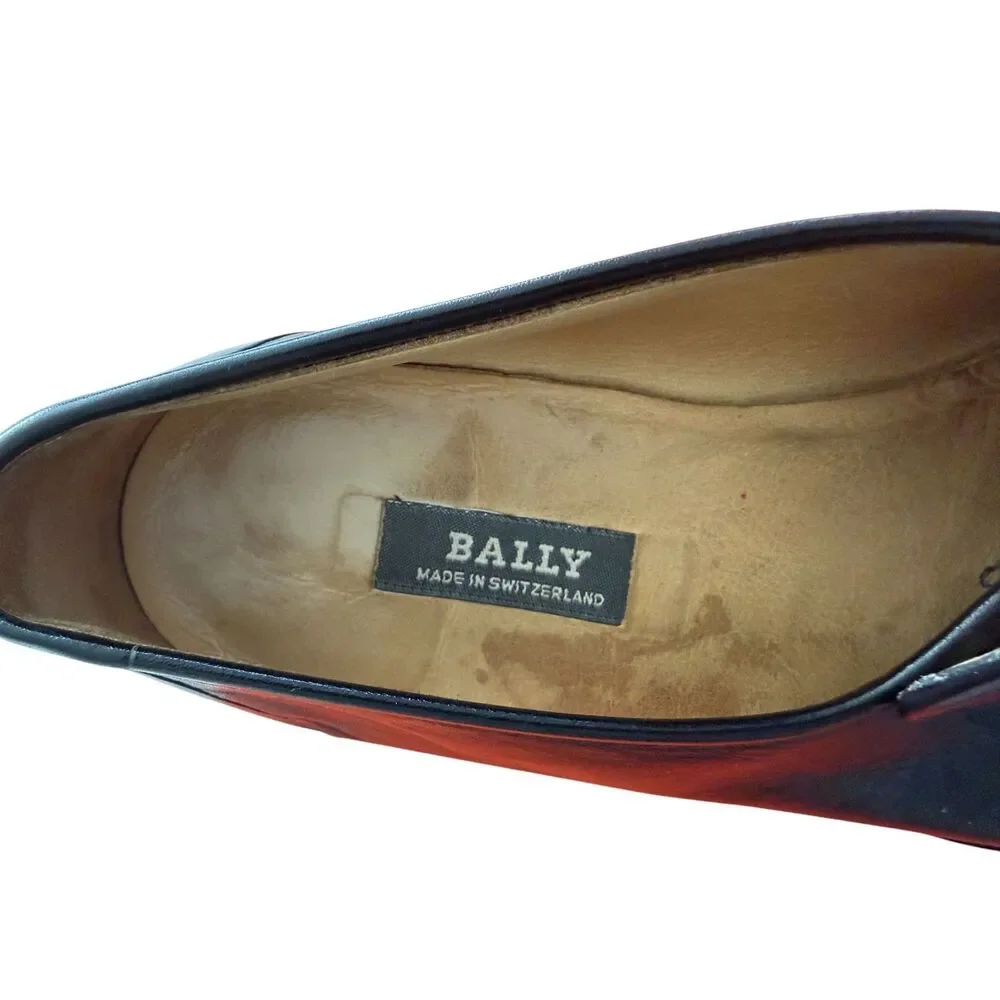 Bally of Switzerland Kiltie Buffalo Leather Tassel Loafers